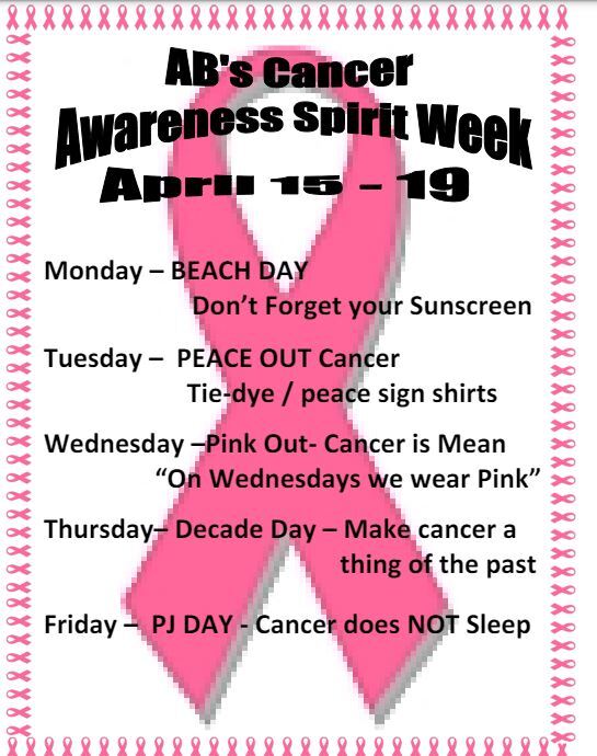 AB Cancer Awareness Spirit Week